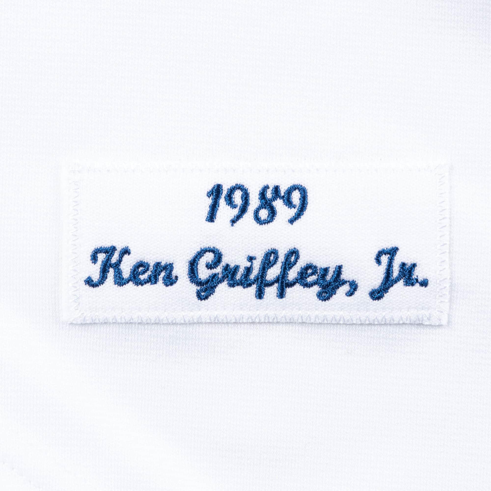 [AJY1GS18027-SMAWHIT89KGJ] Mens Mitchell & Ness MLB Home Jersey Mariners 89 Ken Griffey Jr - sneakAR