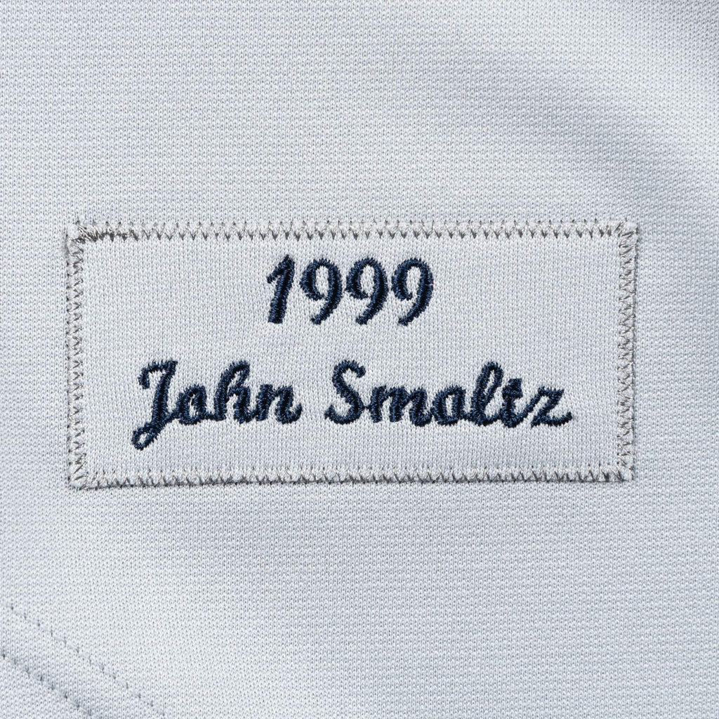 [AJY1GS18047-ABRGREY99JSM] Mens Mitchell & Ness MLB Road Jersey Atlanta Braves 99 John Smoltz - sneakAR