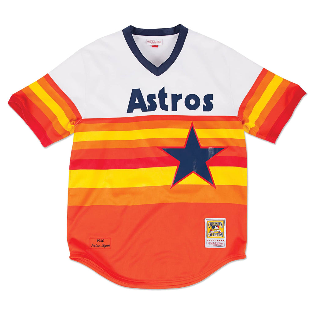 Mens Mitchell & Ness MLB HOME JERSEY - HOUSTON ASTROS 80 NOLAN RYAN