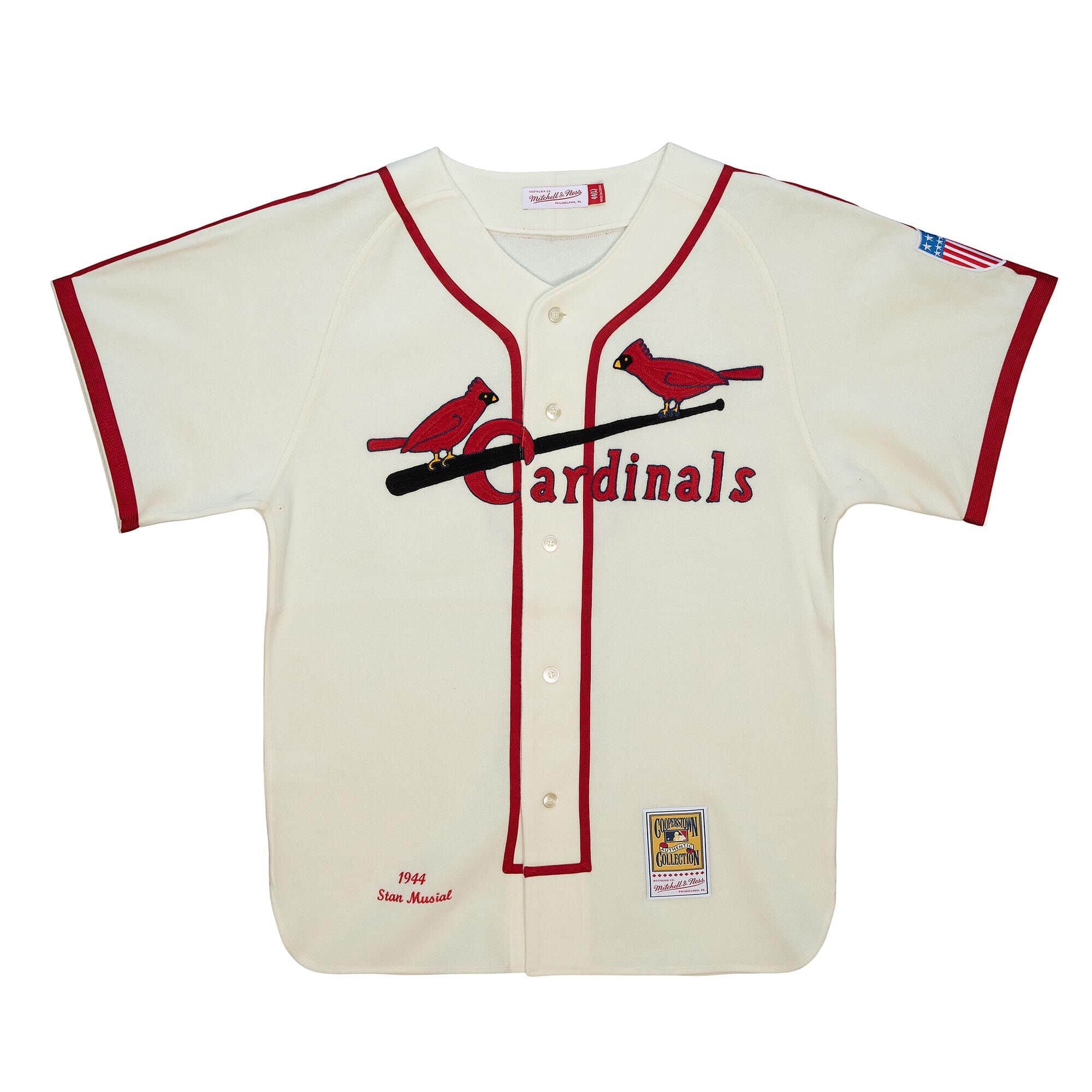 MITCHELL & NESS MLB HOME JERSEY ST LOUIS CARDINALS 1944 STAN MUSIAL