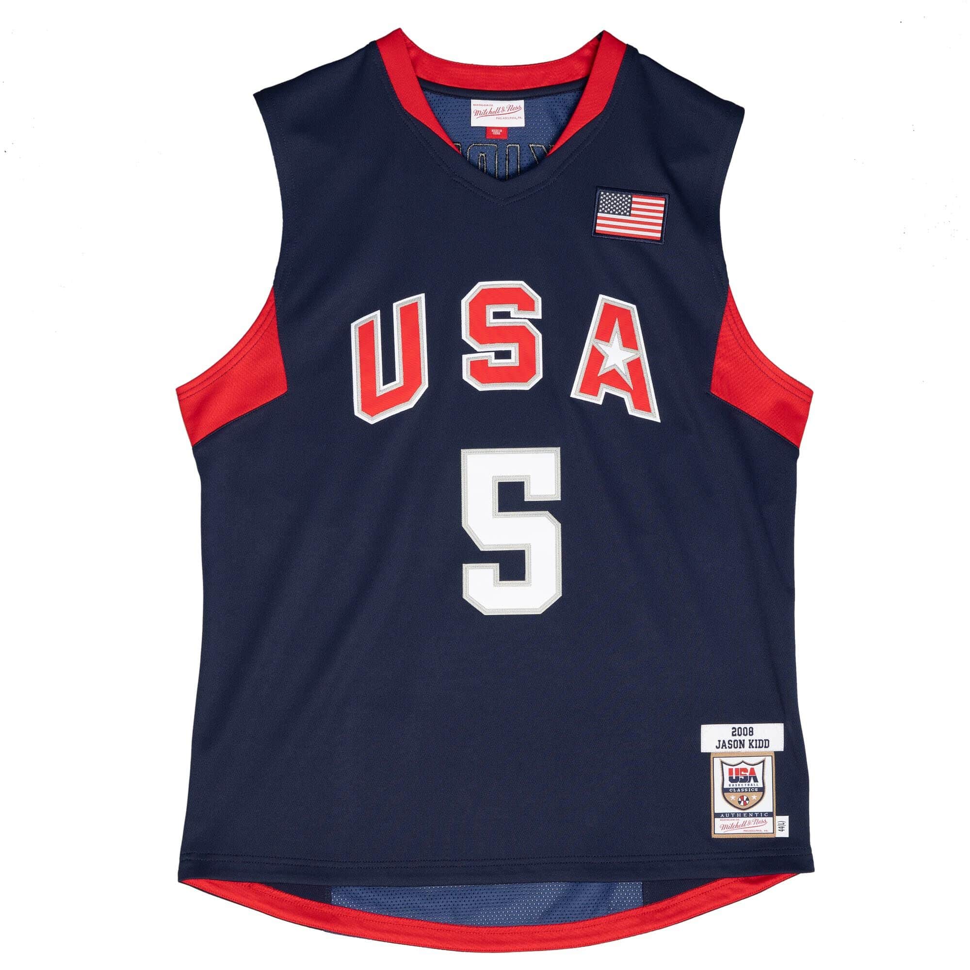 MITCHELL & NESS NBA DARK JERSEY USA 2008 JASON KIDD