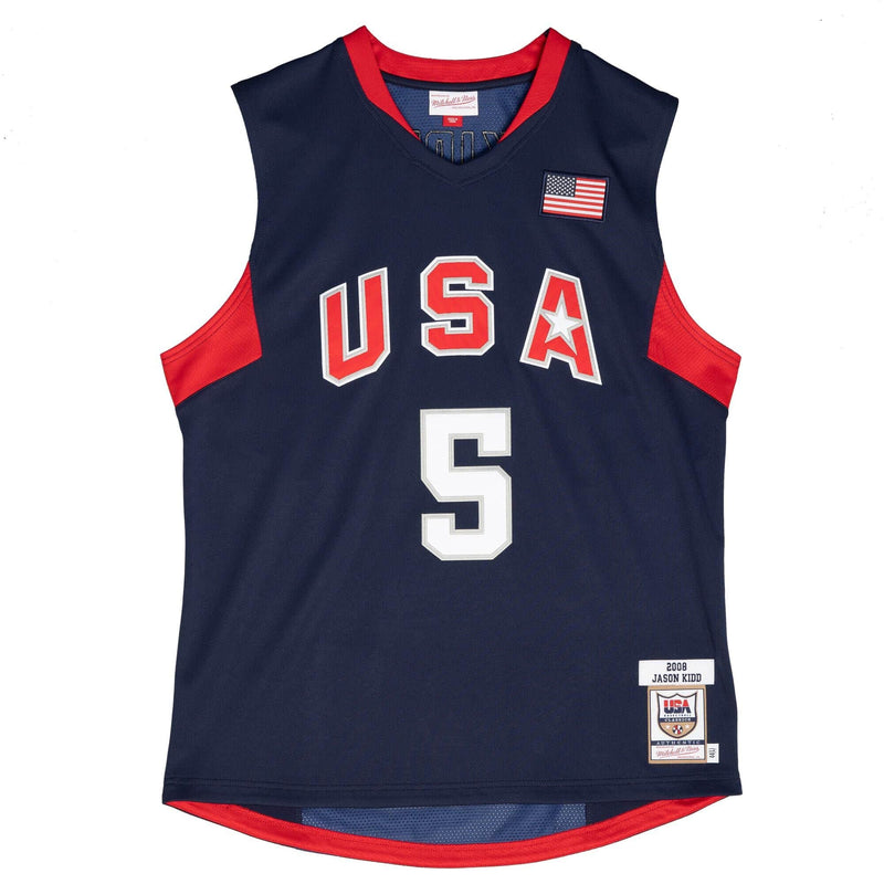 MITCHELL & NESS NBA DARK JERSEY USA 2008 JASON KIDD