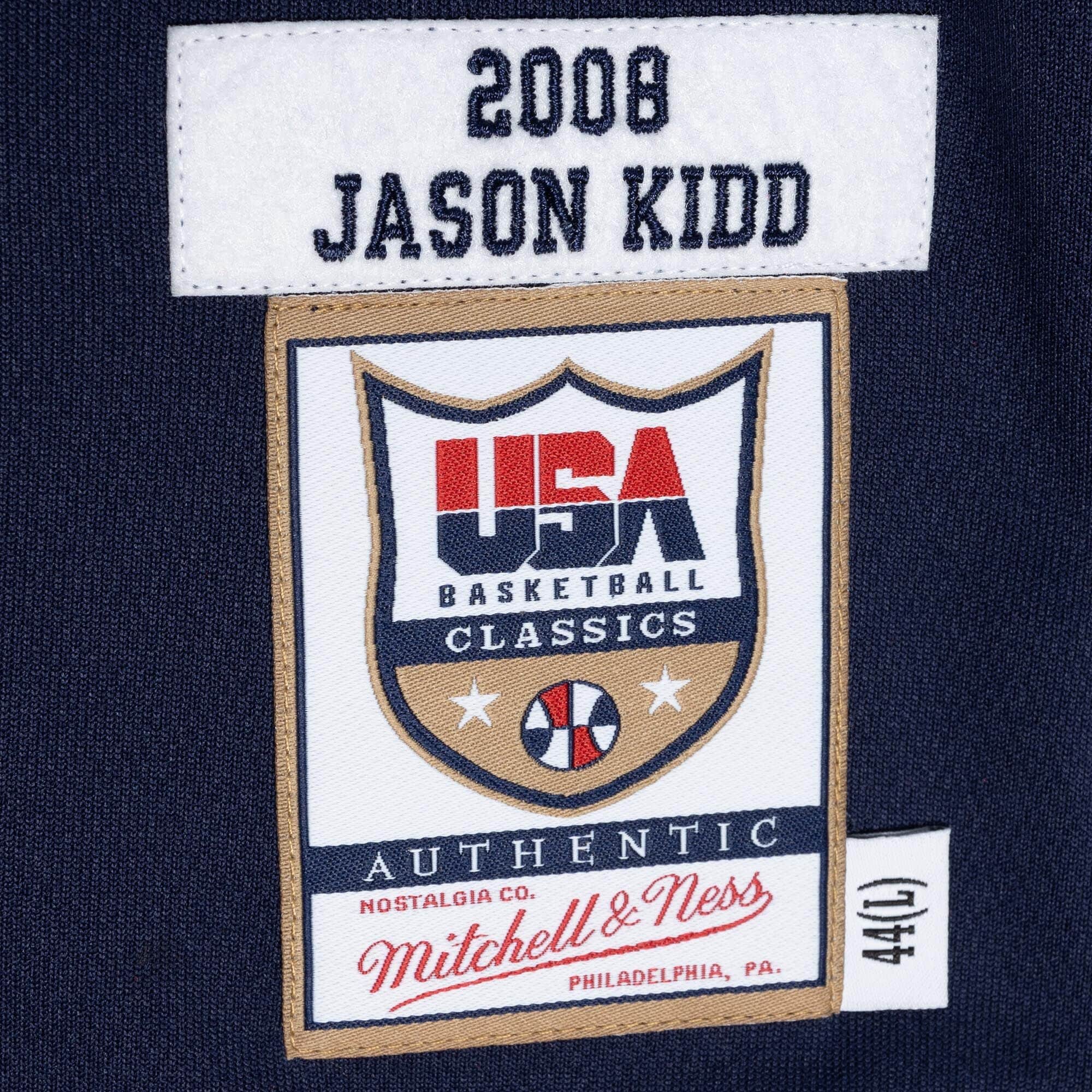 MITCHELL & NESS NBA DARK JERSEY USA 2008 JASON KIDD