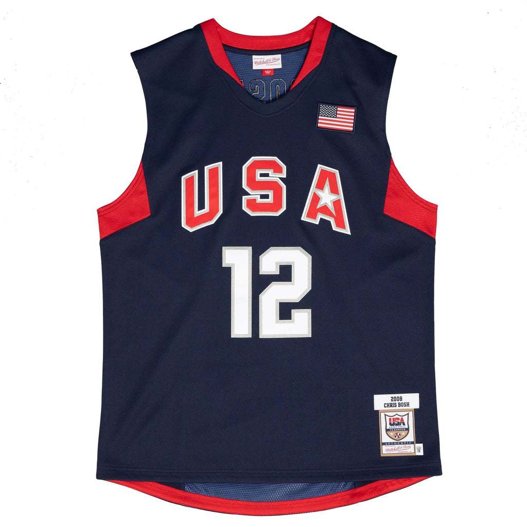 MITCHELL & NESS NBA DARK JERSEY USA 2008 CHRIS BOSH