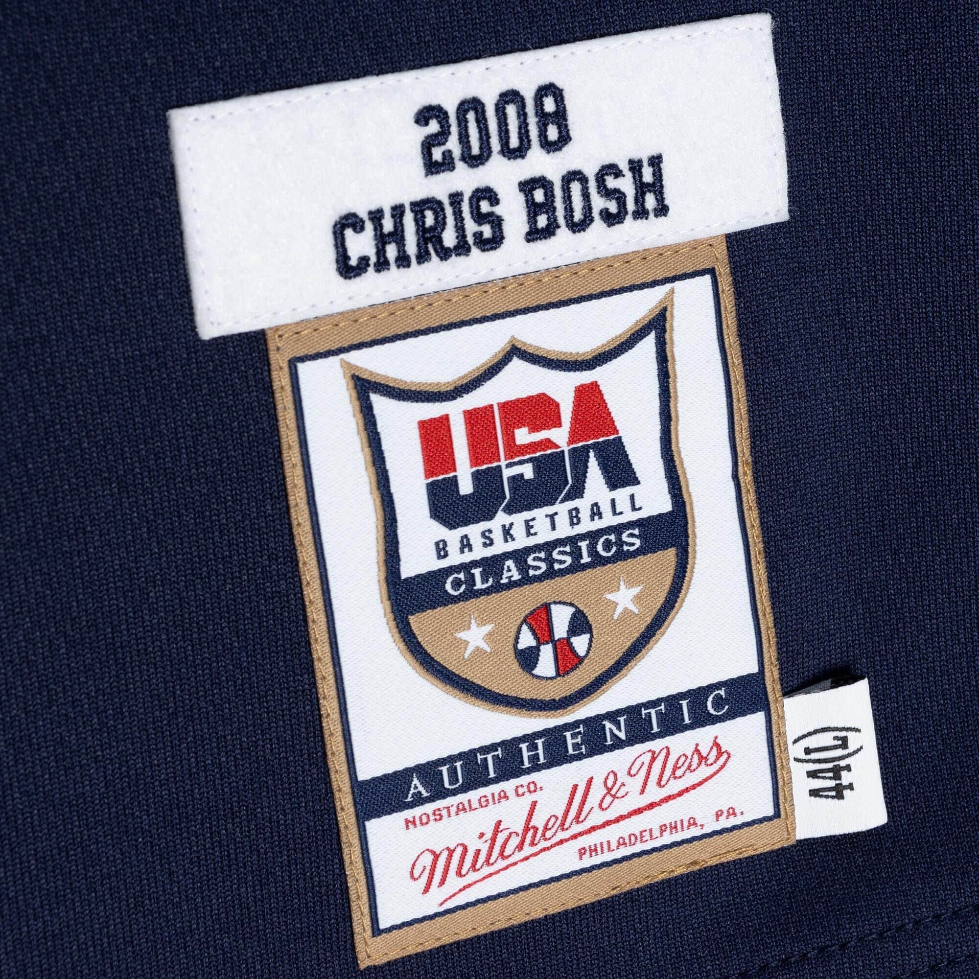 MITCHELL & NESS NBA DARK JERSEY USA 2008 CHRIS BOSH
