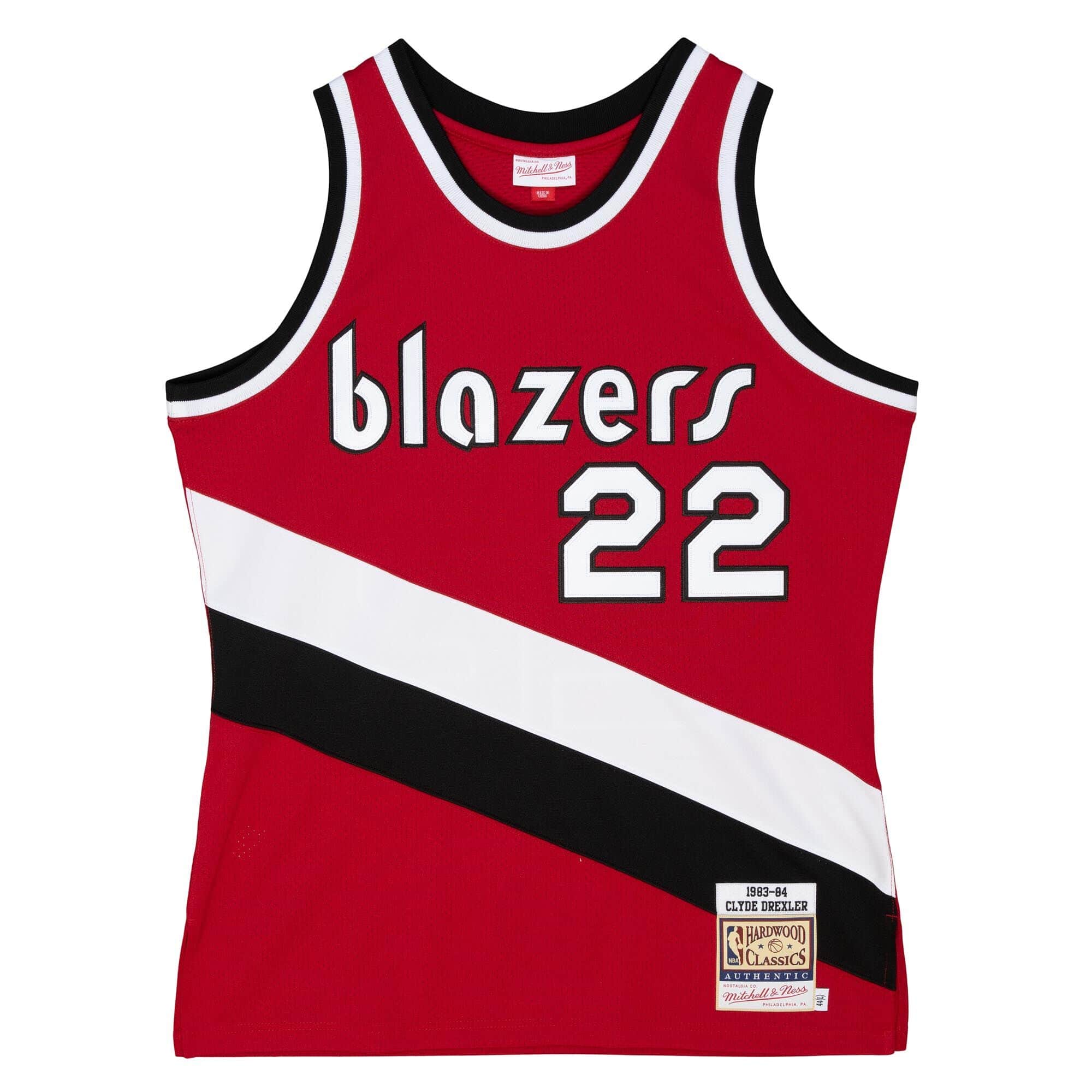 MITCHELL & NESS NBA AUTHENTIC JERSEY PORTLAND TRAIL BLAZERS 83 CLYDE DREXLER