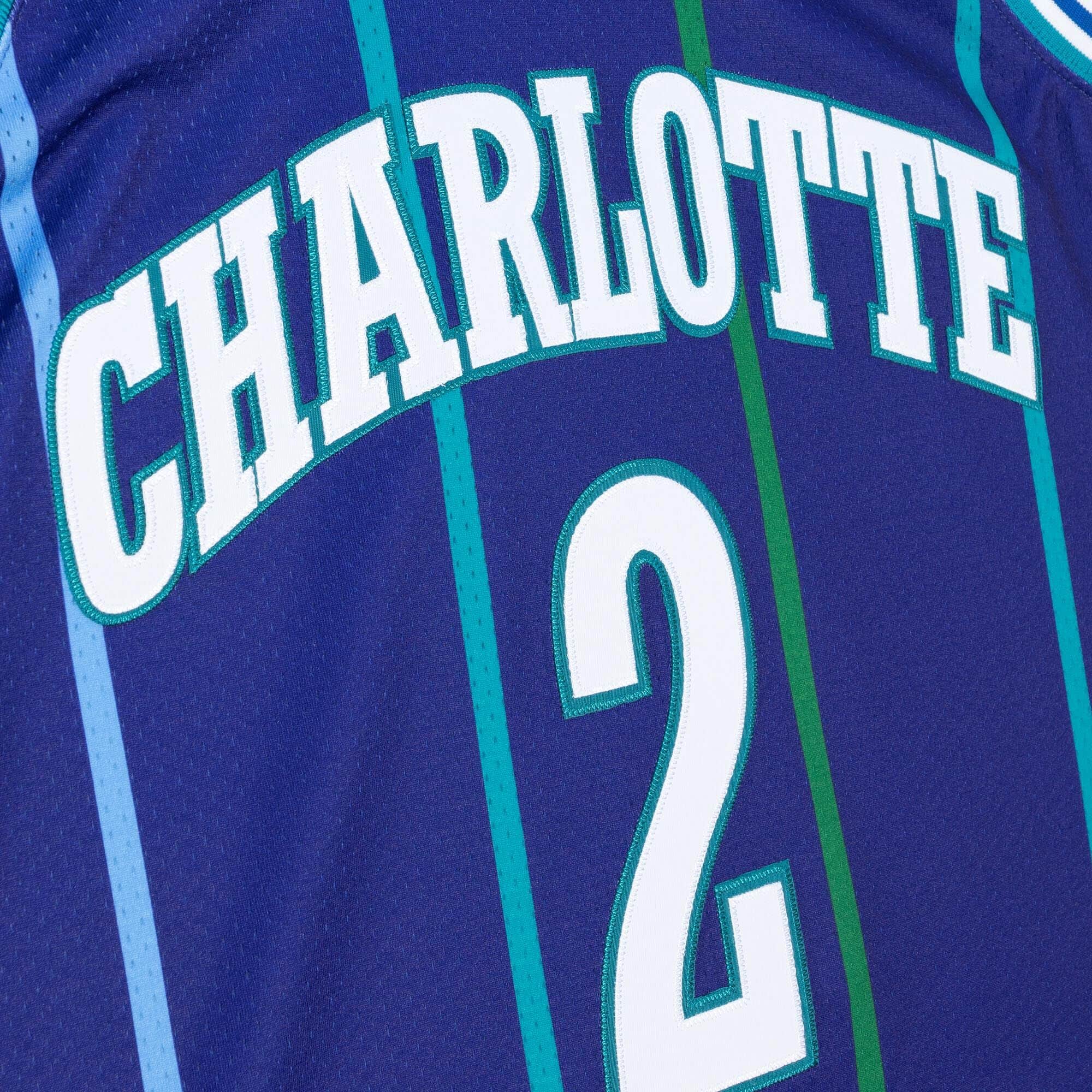 MITCHELL & NESS NBA AUTHENTIC ALTERNATE JERSEY CHARLOTTE HORNETS 94 LARRY JOHNSON