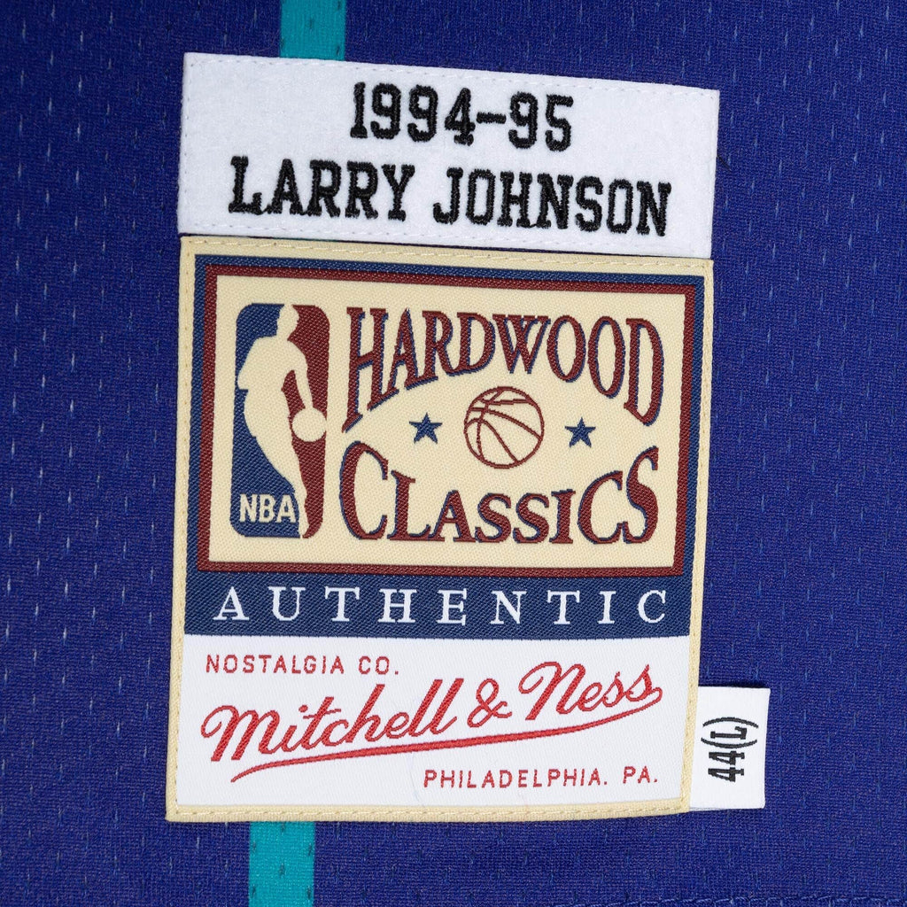 MITCHELL & NESS NBA AUTHENTIC ALTERNATE JERSEY CHARLOTTE HORNETS 94 LARRY JOHNSON
