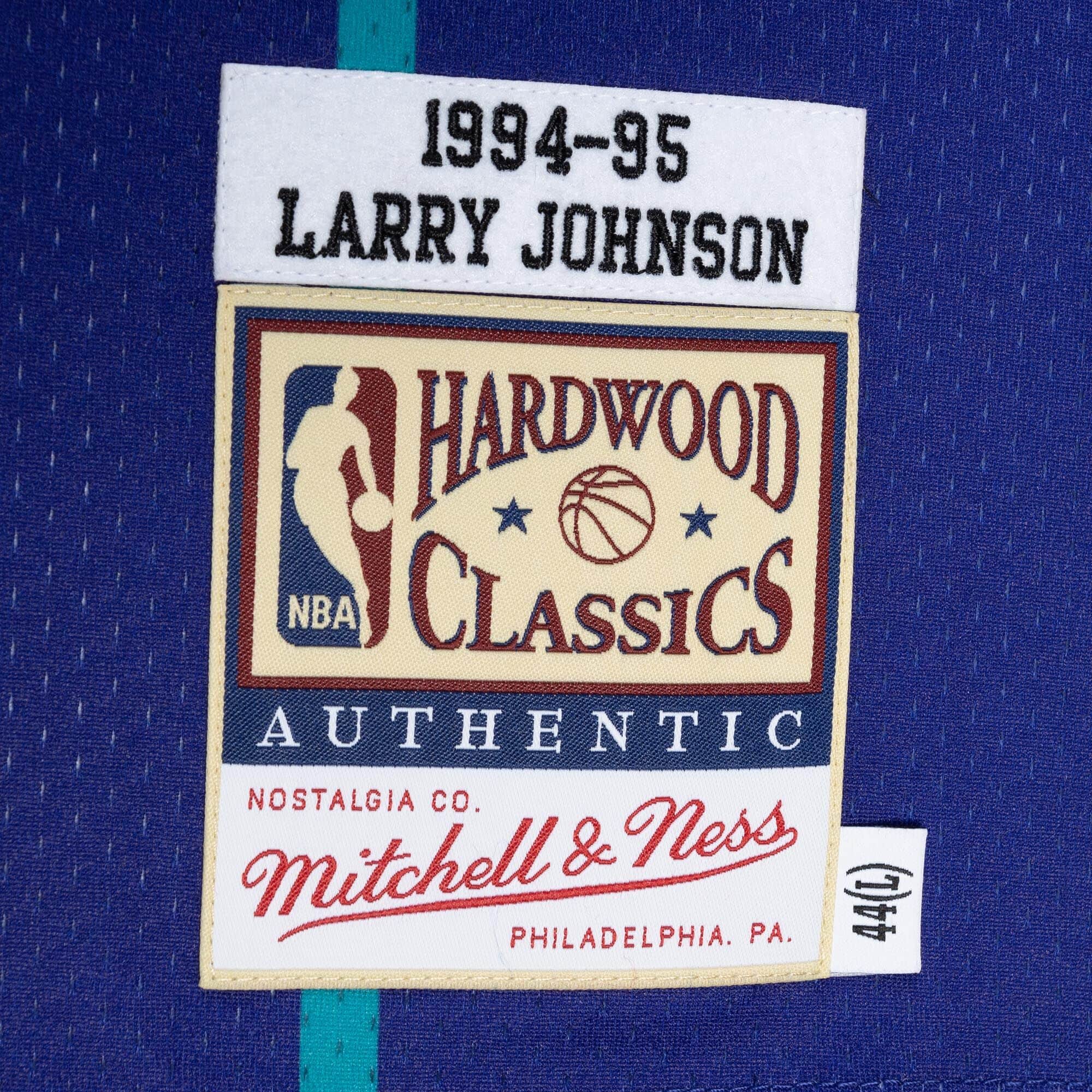 MITCHELL & NESS NBA AUTHENTIC ALTERNATE JERSEY CHARLOTTE HORNETS 94 LARRY JOHNSON