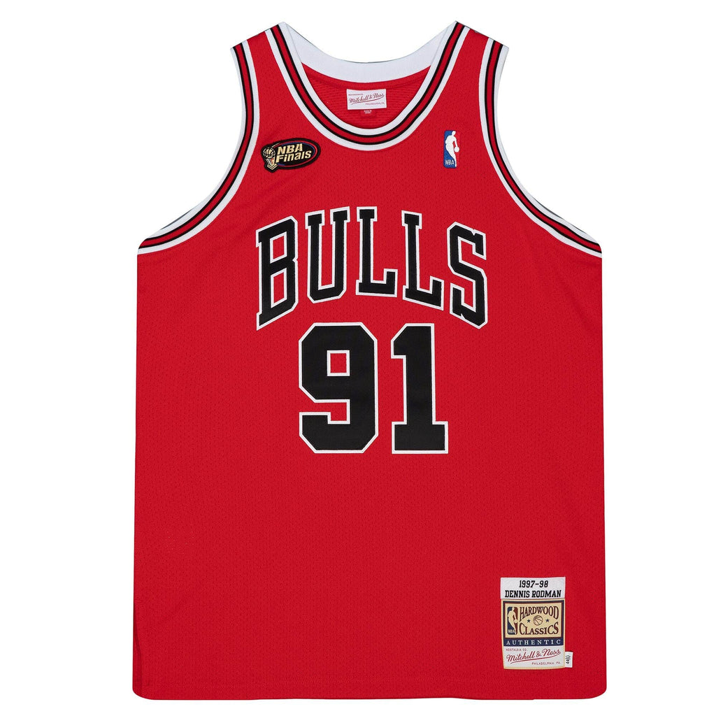 MITCHELL & NESS NBA AUTHENTIC ROAD FINALS JERSEY CHICAGO BULLS 97 DENNIS RODMAN