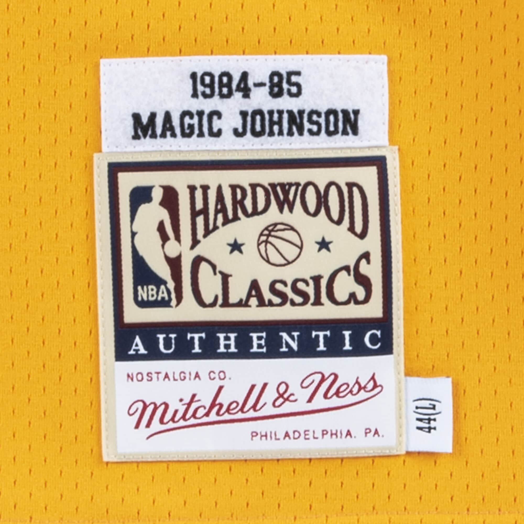 MITCHELL & NESS NBA AUTHENTIC HOME JERSEY LA LAKERS 84 MAGIC JOHNSON