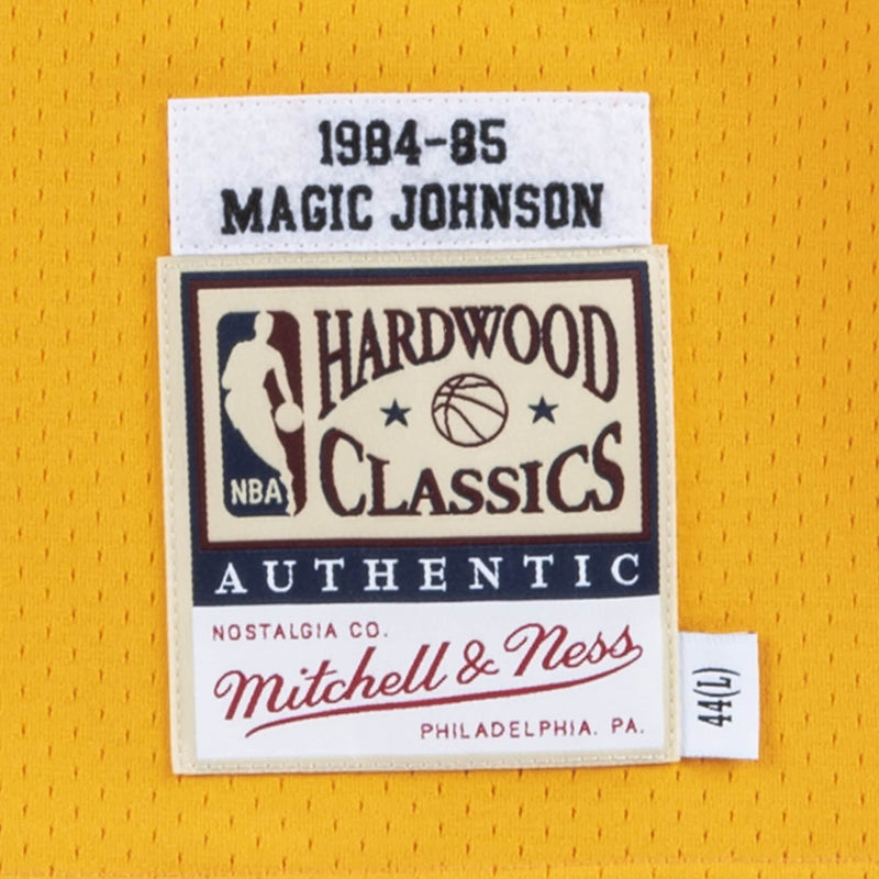 MITCHELL & NESS NBA AUTHENTIC HOME JERSEY LA LAKERS 84 MAGIC JOHNSON