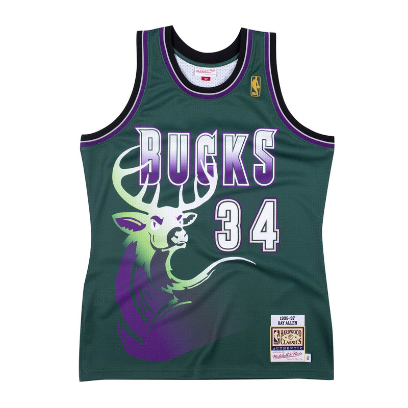 MITCHELL & NESS NBA AUTHENTIC ALTERNATE JERSEY MILWAUKEE BUCKS 96 RAY ALLEN