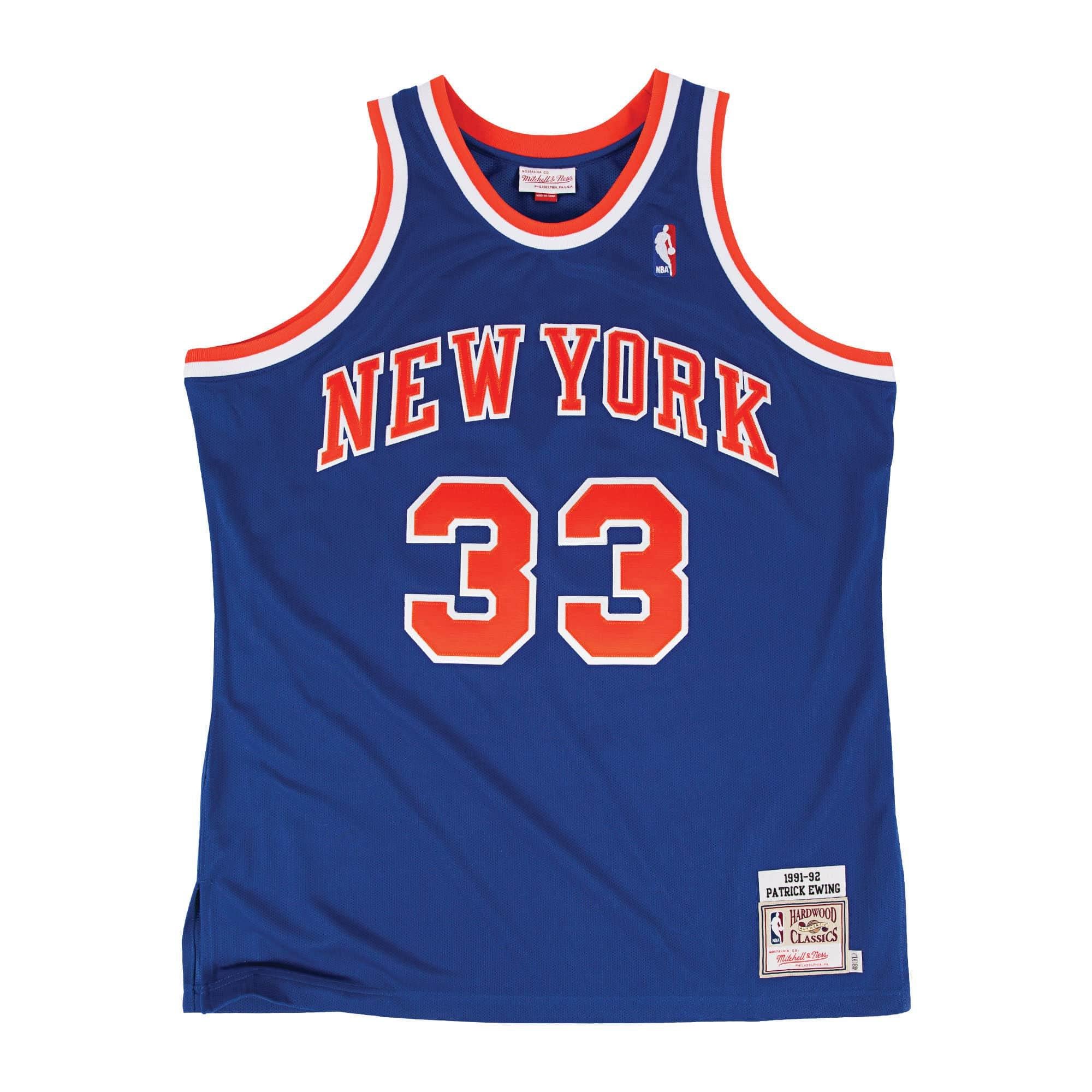 Mens Mitchell & Ness NBA Authentic Jersey 1991 New York Knicks Patrick Ewing #33 - sneakAR