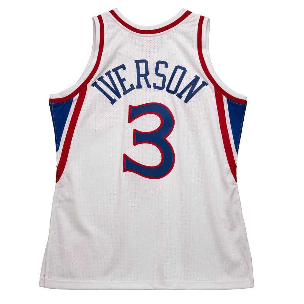 MITCHELL & NESS NBA AUTHENTIC HOME JERSEY PHILADELPHIA 76ERS 96 ALLEN IVERSON