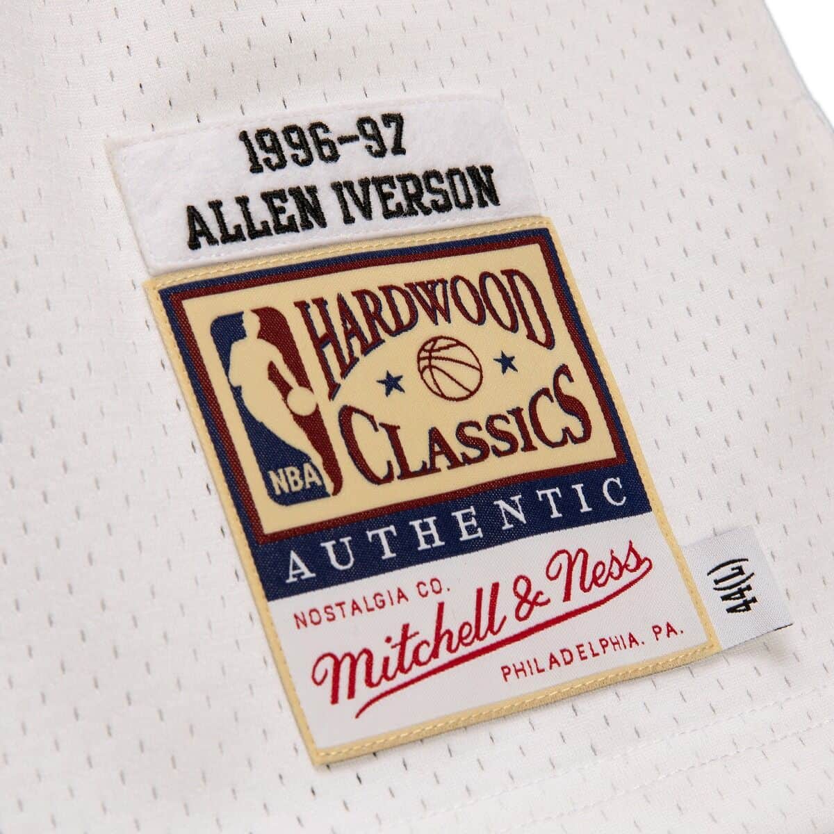 MITCHELL & NESS NBA AUTHENTIC HOME JERSEY PHILADELPHIA 76ERS 96 ALLEN IVERSON