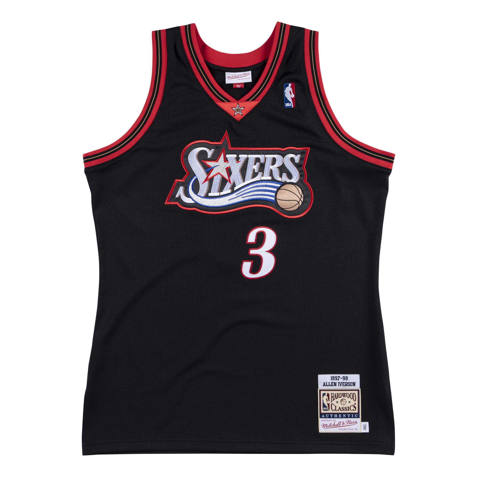 MITCHELL & NESS NBA AUTHENTIC ROAD JERSEY PHILADELPHIA 76ERS 97 ALLEN IVERSON