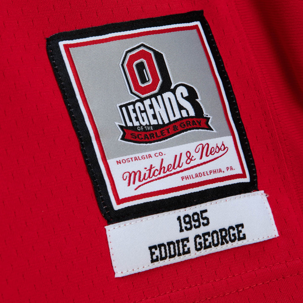 MITCHELL & NESS NCAA DARK FOOTBALL JERSEY OHIO STATE BUCKEYES 1995 EDDIE GEORGE