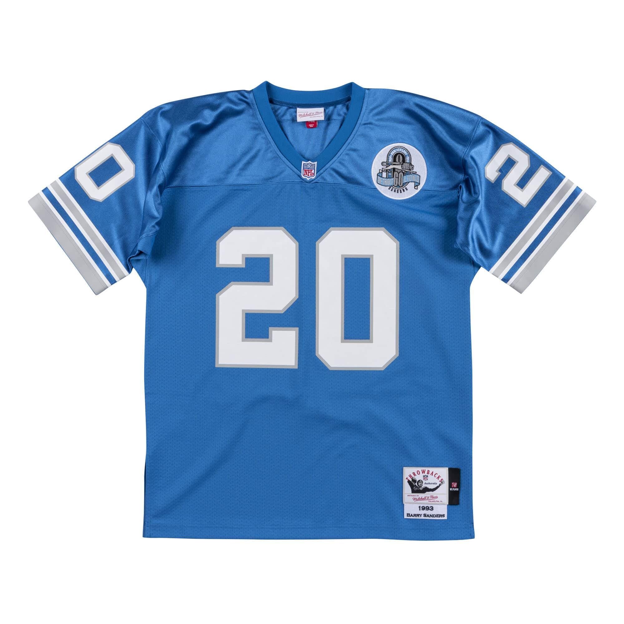 [AJY6CP18025-DLIMDBL93BSA] Mens Mitchell & Ness NFL Authentic Jersey Detroit Lions 1993 Barry Sanders - sneakAR