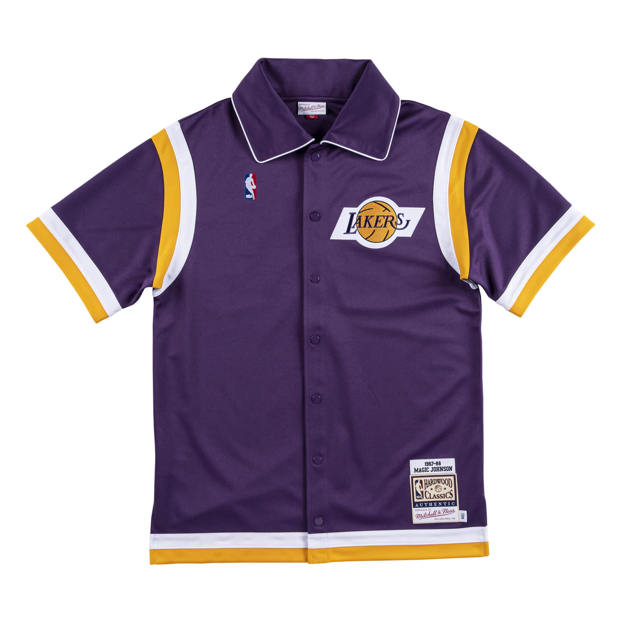 MITCHELL & NESS NBA AUTHENTIC SHOOTING SHIRT LA LAKERS 1987 MAGIC JOHNSON