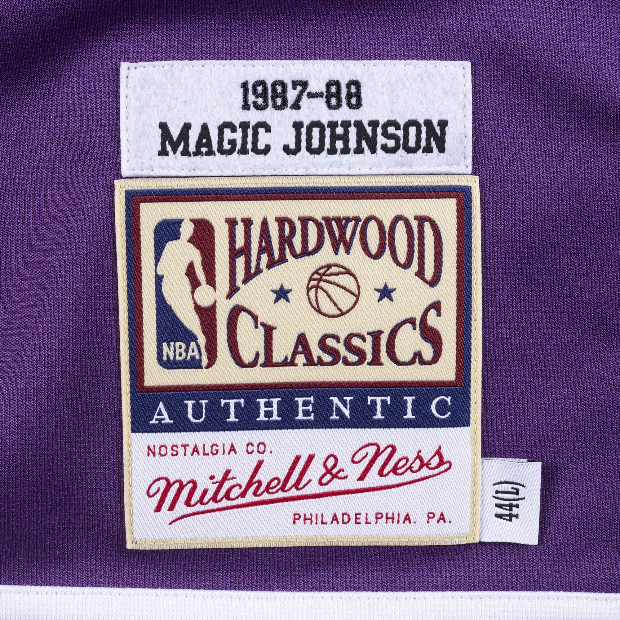 MITCHELL & NESS NBA AUTHENTIC SHOOTING SHIRT LA LAKERS 1987 MAGIC JOHNSON