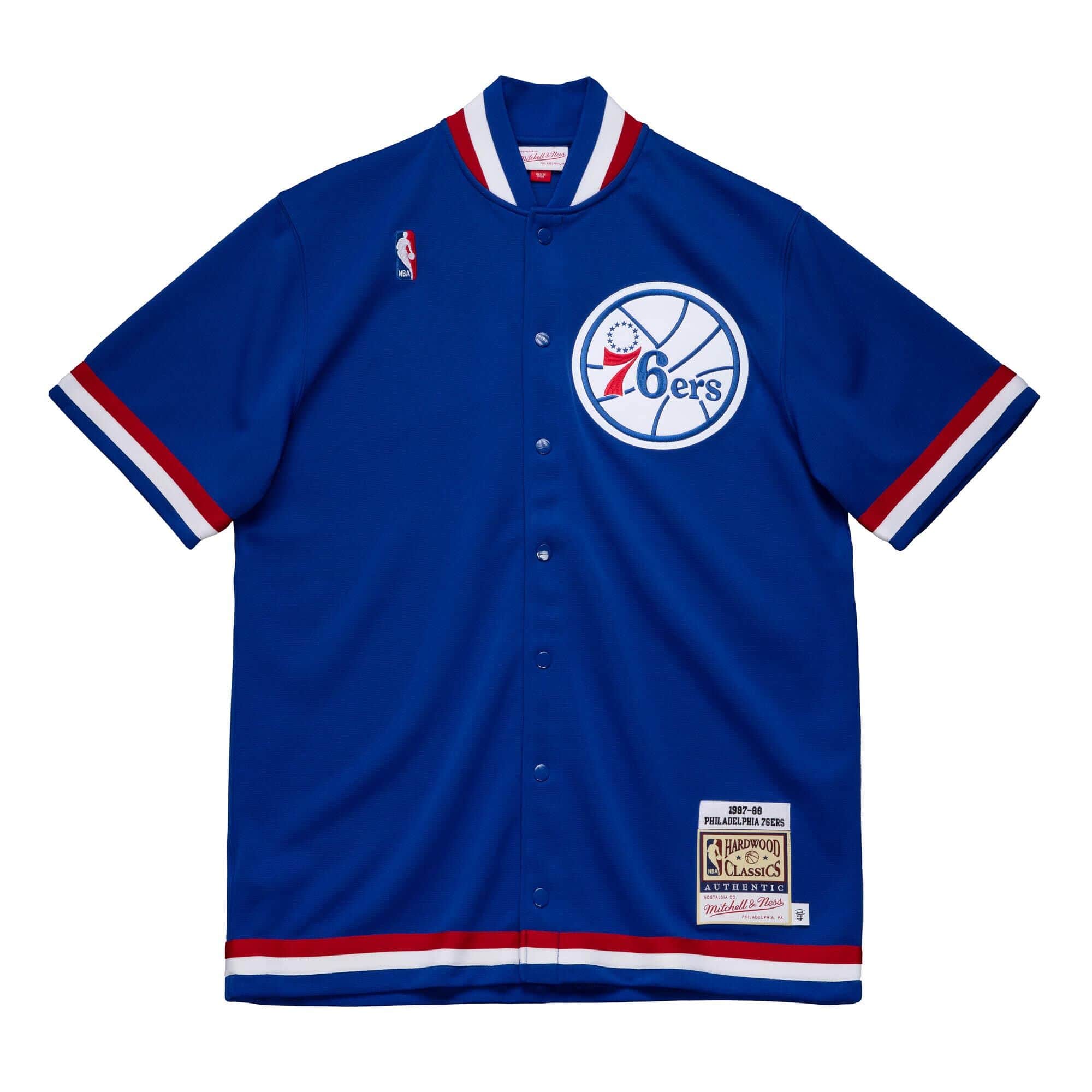 MITCHELL & NESS NBA AUTHENTIC SHOOTING SHIRT PHILADELPHIA 76ERS 87
