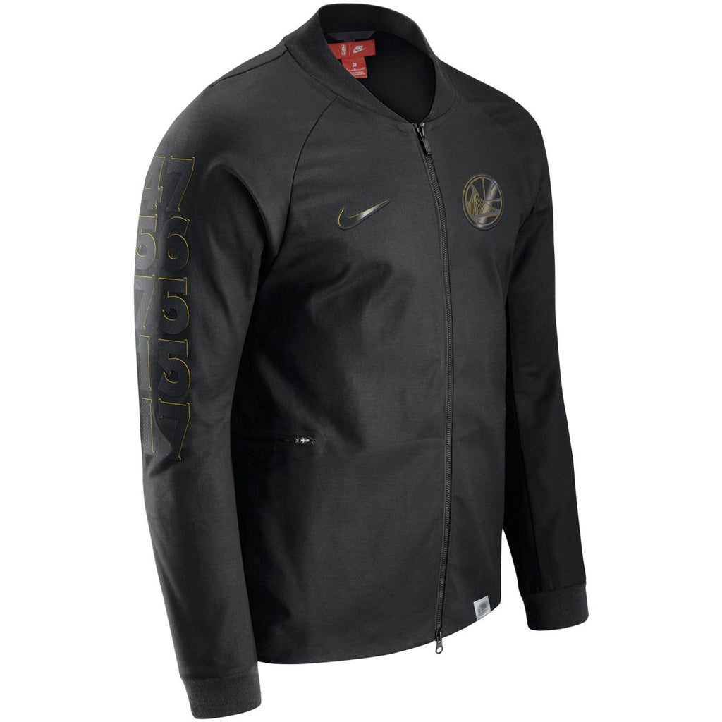 [860800-010] Mens Nike NBA Golden State Warriors Modern Varsity Jacket