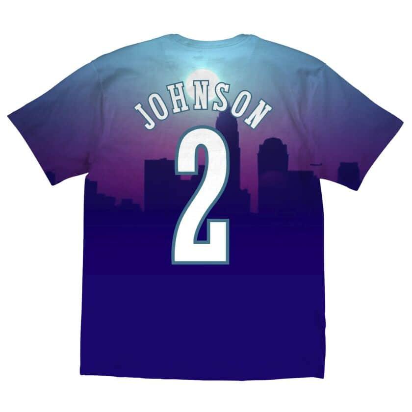 Mens Mitchell & Ness NBA City Pride Tee Charlotte Hornets Larry Johnson - sneakAR