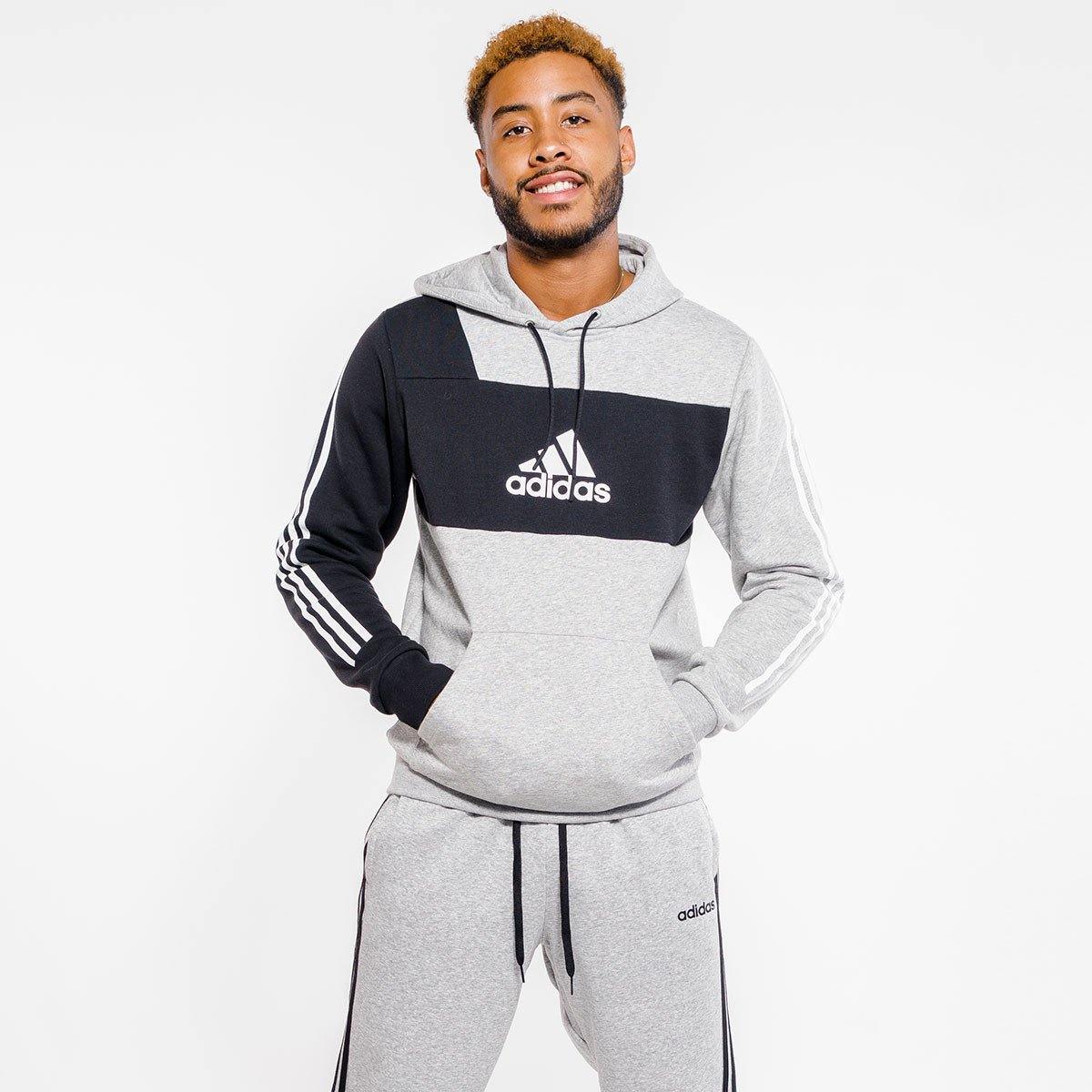 [DX7726] Mens Adidas Sport ID 3 Stripe Pullover Hoodie - sneakAR