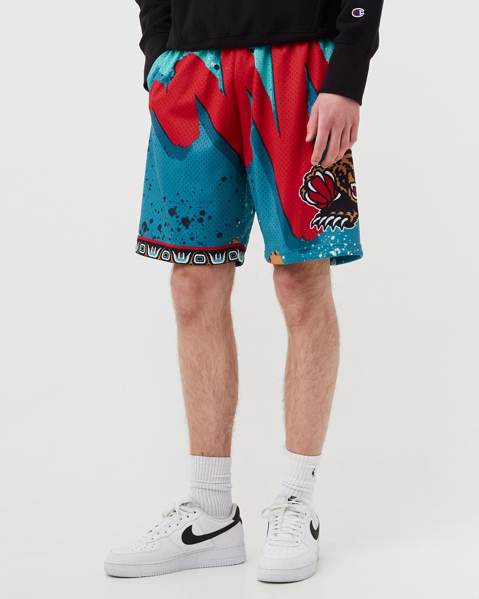 Mens Mitchell & Ness NBA HYPER HOOPS SWINGMAN SHORTS - VANCOUVER GRIZZLIES 1998