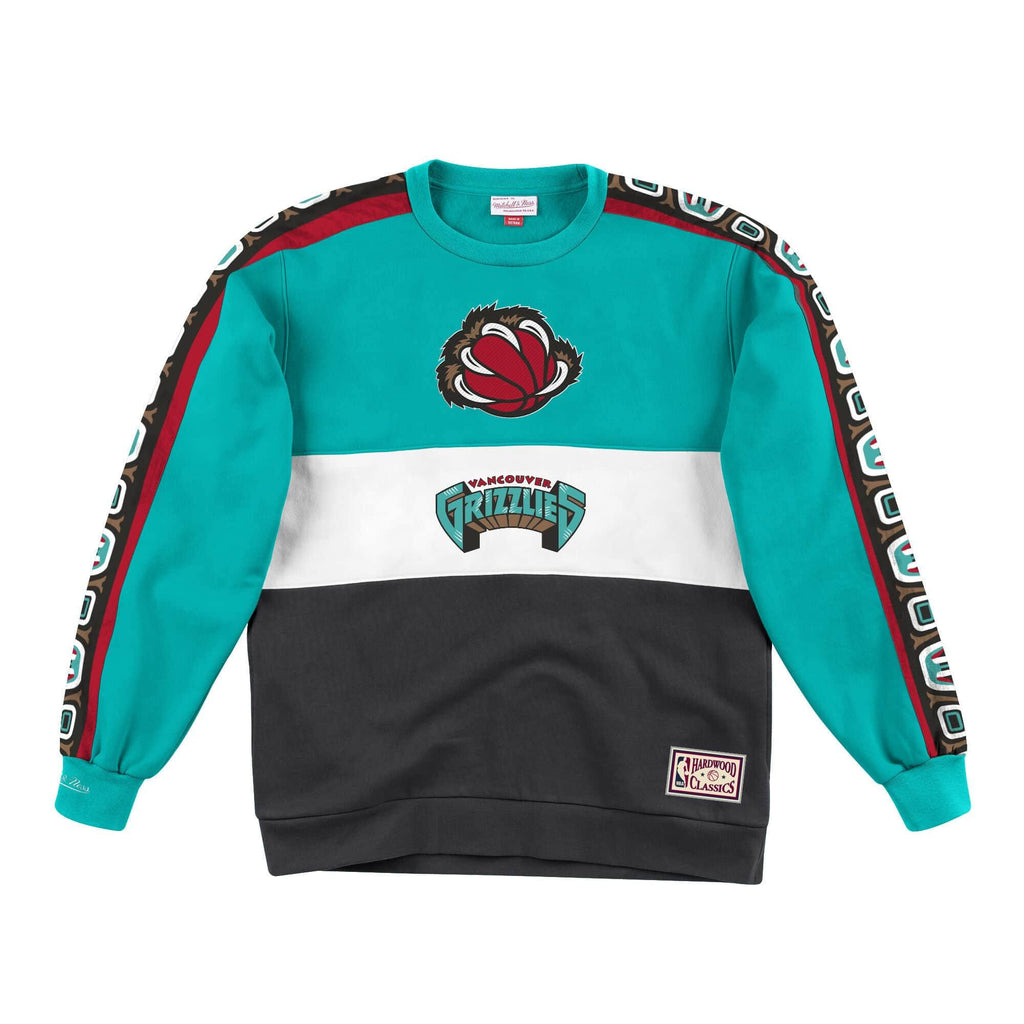 [FCNKDF18025-VGRTEAL] Mens Mitchell & Ness NBA Leading Scorer Fleece Crew Vancouver Grizzlies - sneakAR