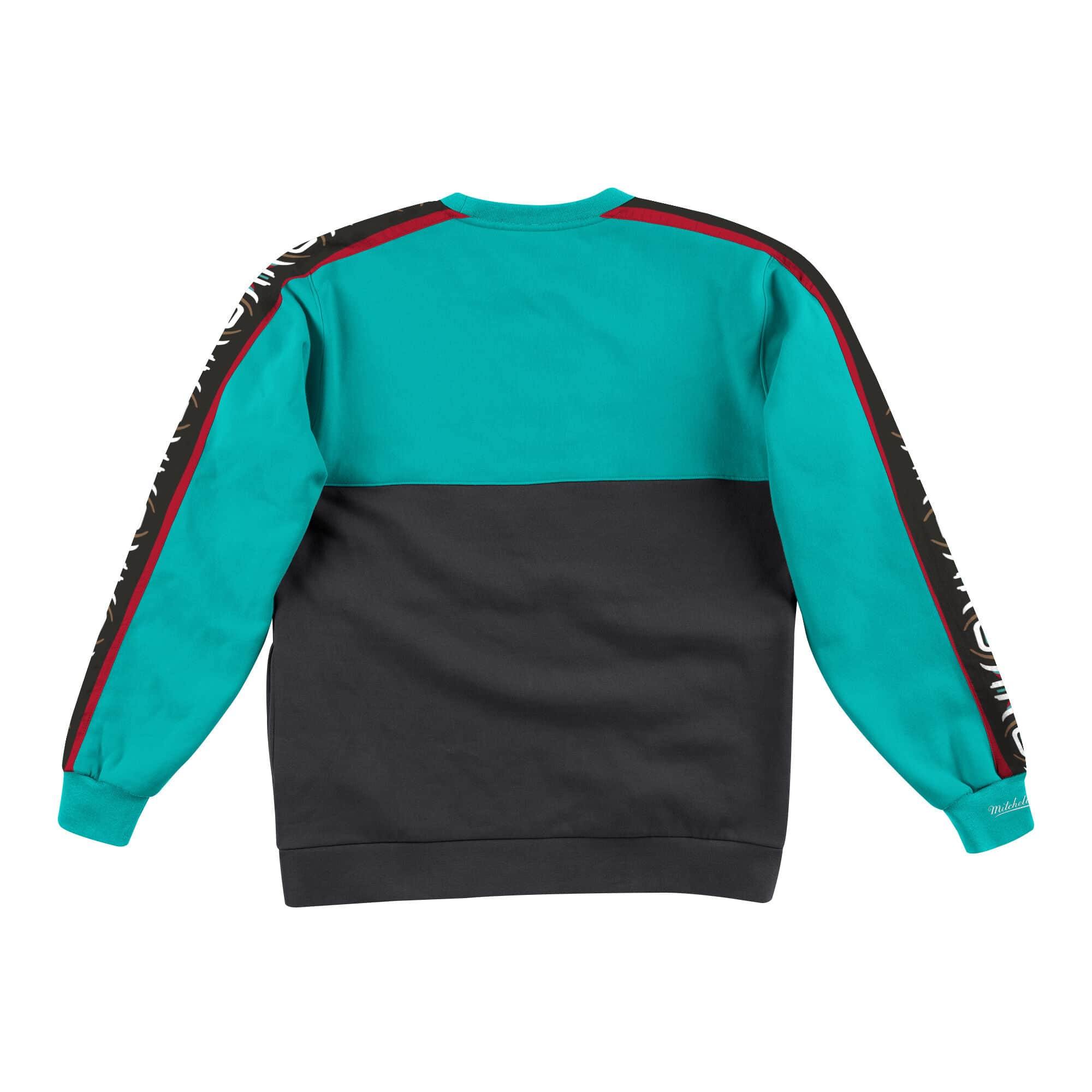 [FCNKDF18025-VGRTEAL] Mens Mitchell & Ness NBA Leading Scorer Fleece Crew Vancouver Grizzlies - sneakAR