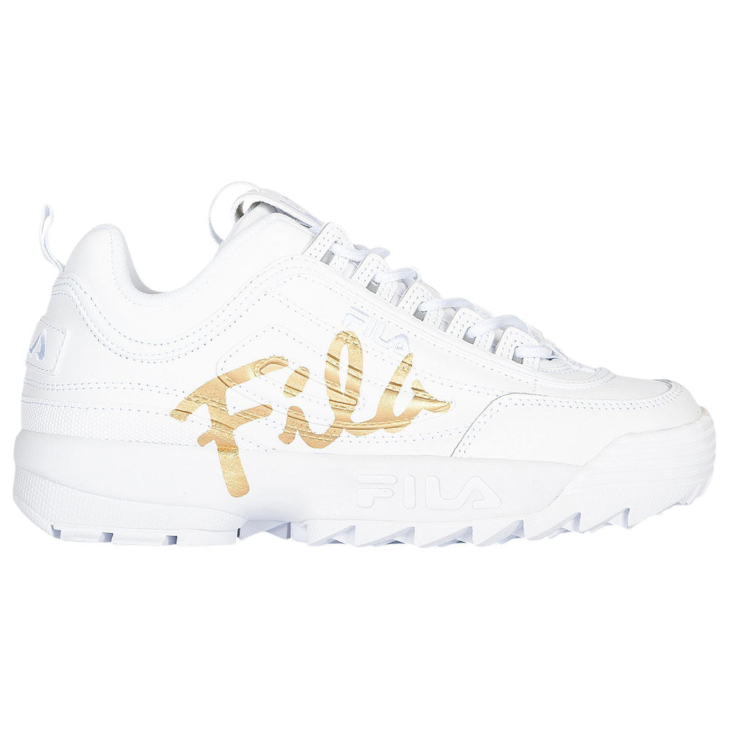 [5FM00403-141] Womens Fila Disruptor II Script - sneakAR