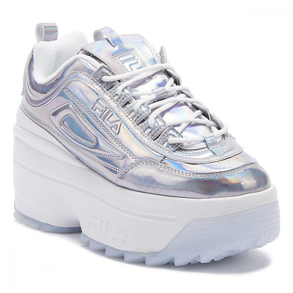[5FM00705-199] Womens Fila Disruptor II Wedge Iridescent - sneakAR