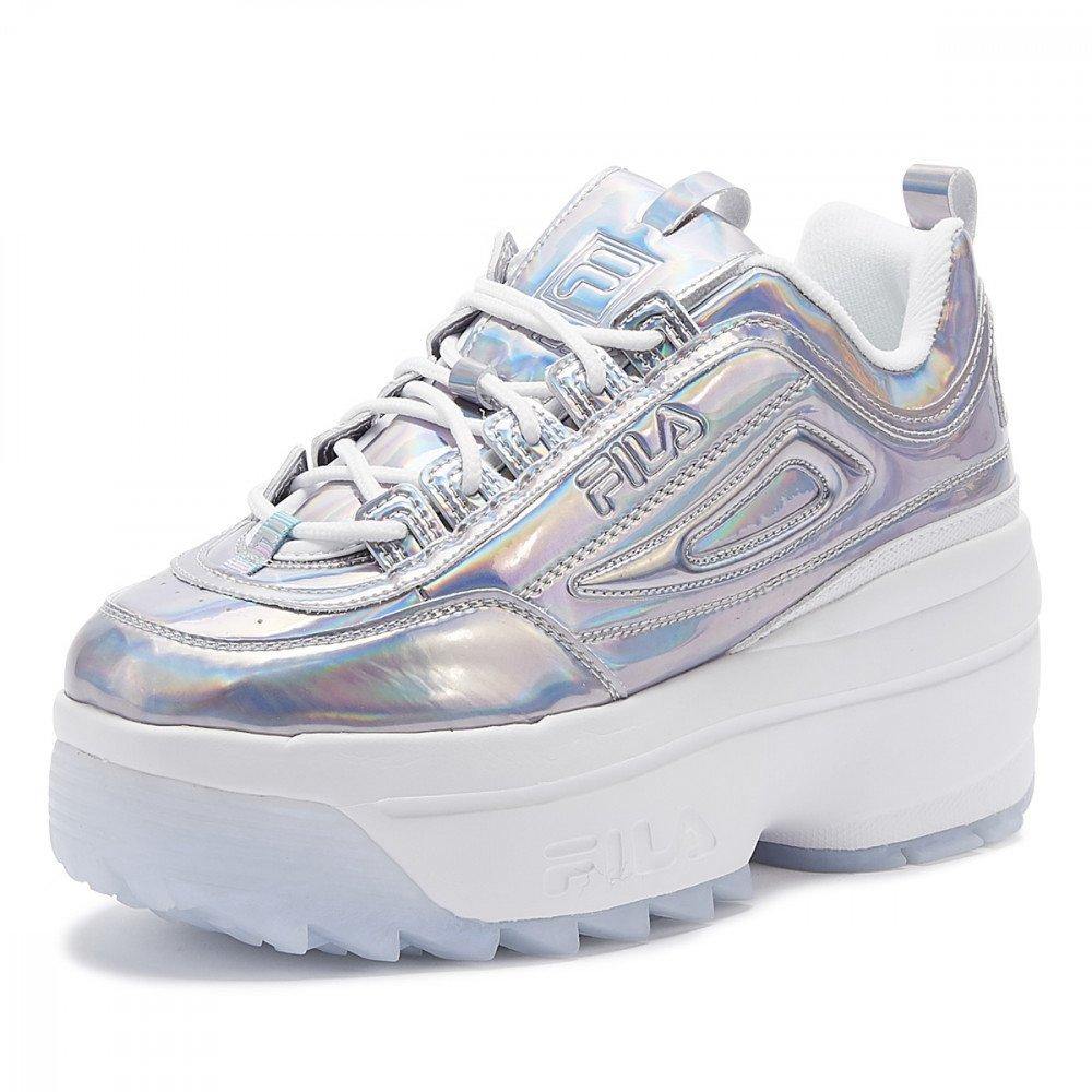 [5FM00705-199] Womens Fila Disruptor II Wedge Iridescent - sneakAR