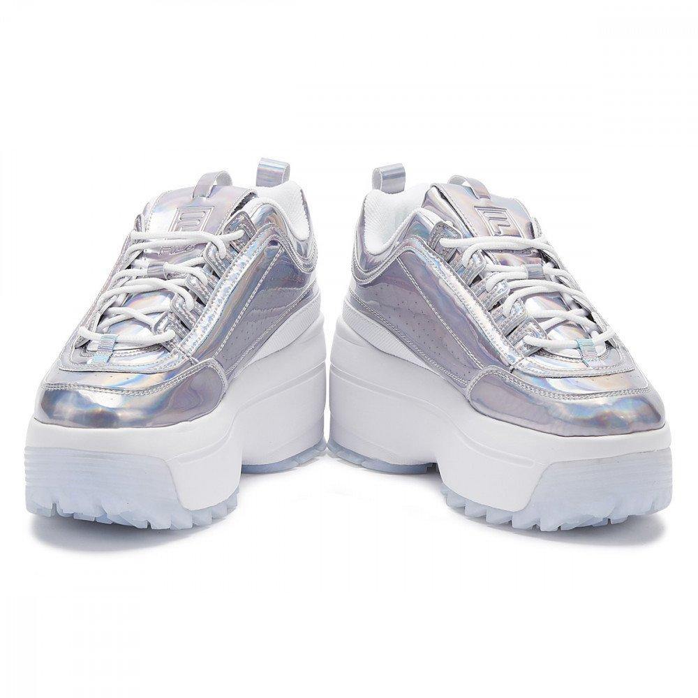 [5FM00705-199] Womens Fila Disruptor II Wedge Iridescent - sneakAR