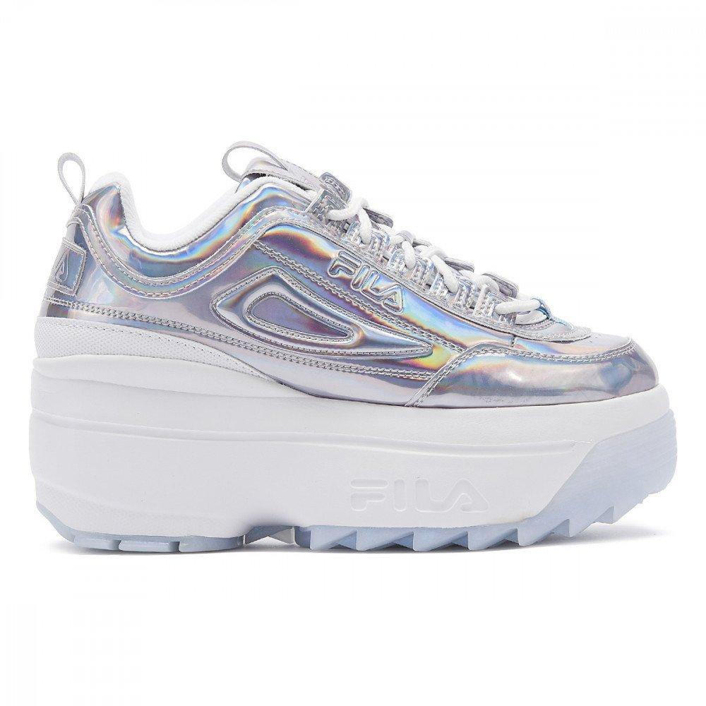 [5FM00705-199] Womens Fila Disruptor II Wedge Iridescent - sneakAR