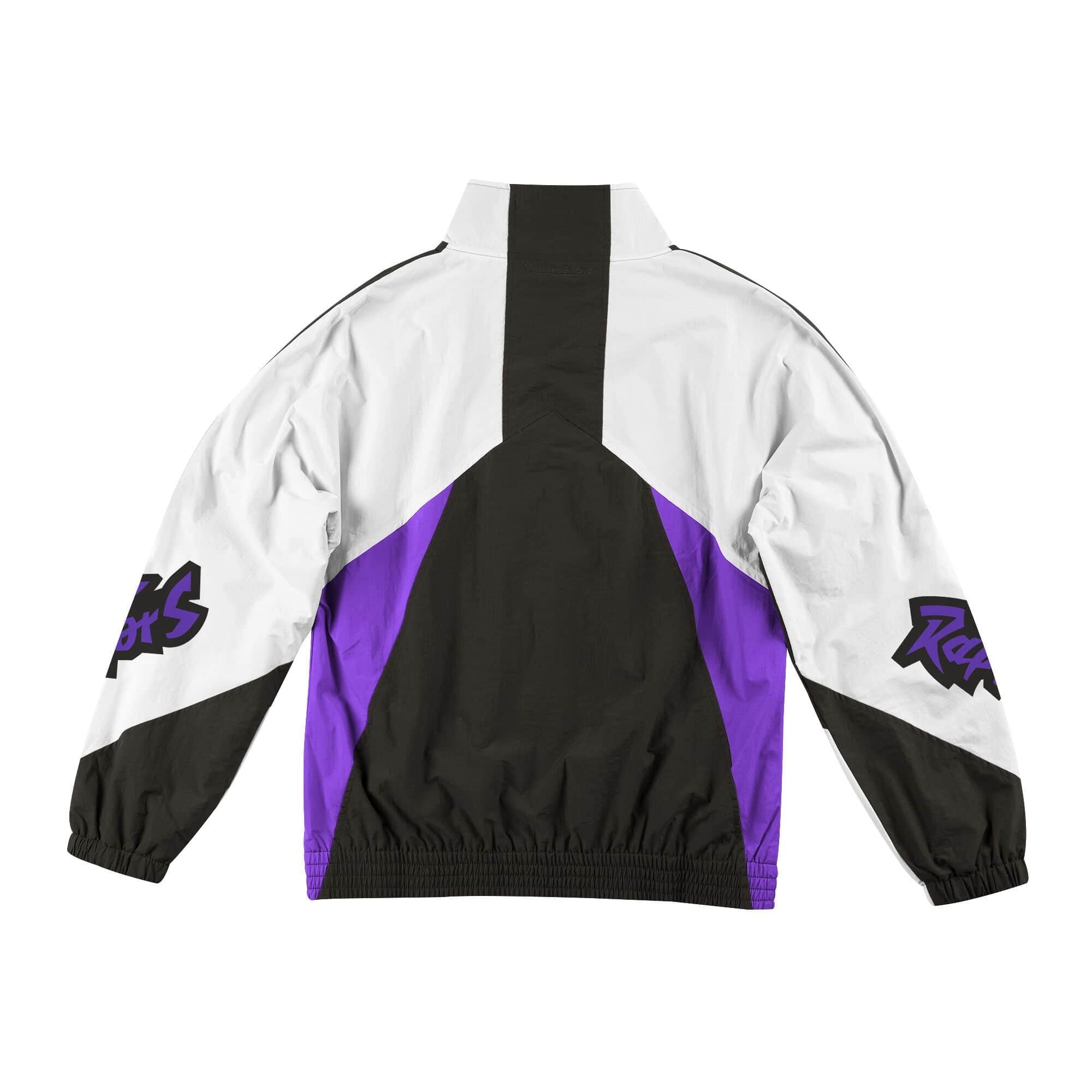 [FLZPMG18039-TRABLCK] Mens Mitchell & Ness NBA Midseason Windbreaker 2.0 Toronto Raptors - sneakAR