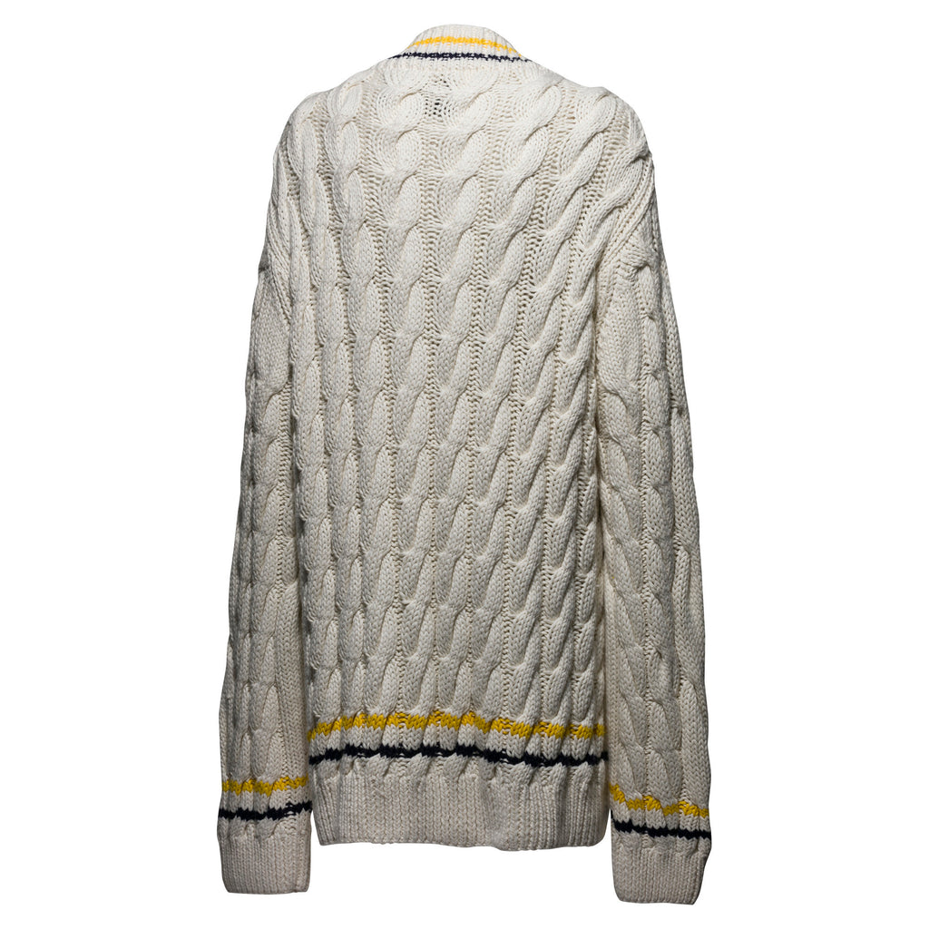 [575784-01] Womens Puma x Fenty by Rihanna V-Neck Cableknit Sweater