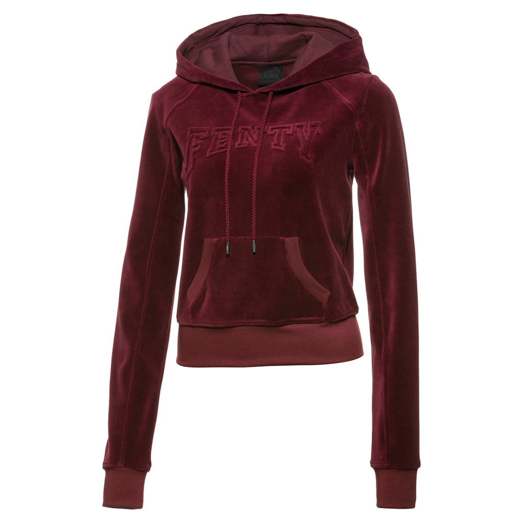 [575862-01] Womens Puma x Fenty by Rihanna Velour Hooded Pullover