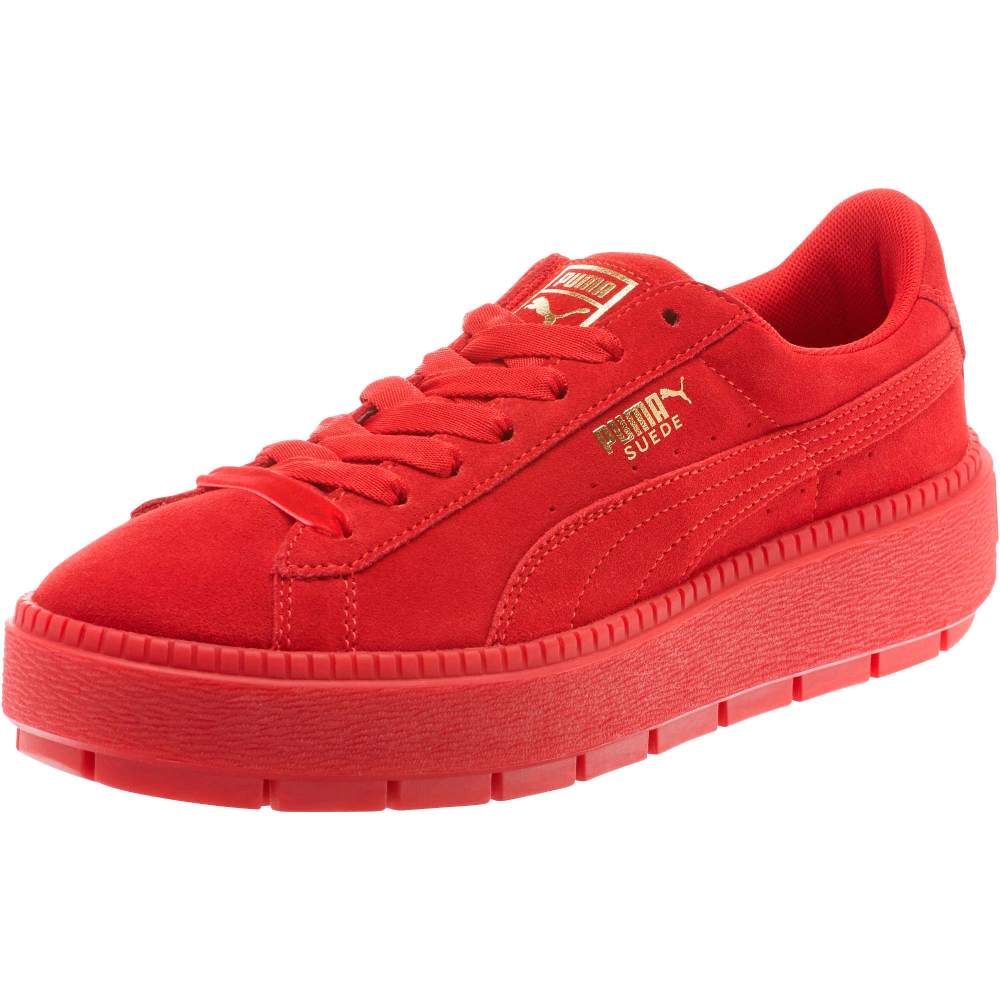 [367045-01] Womens Suede Platform Trace Vd