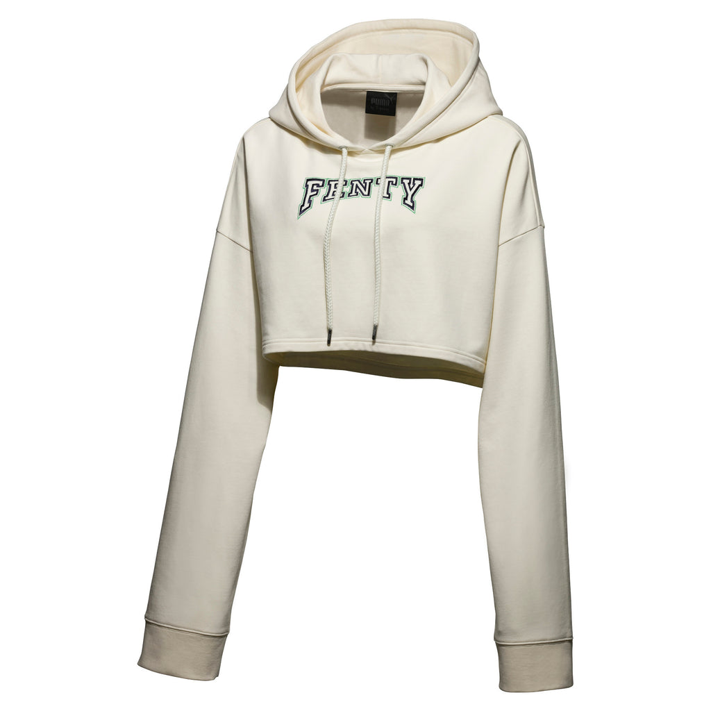 [575836-01] Womens Puma x Fenty by Rihanna Hooded Longsleeve Cropped Sweatshirt