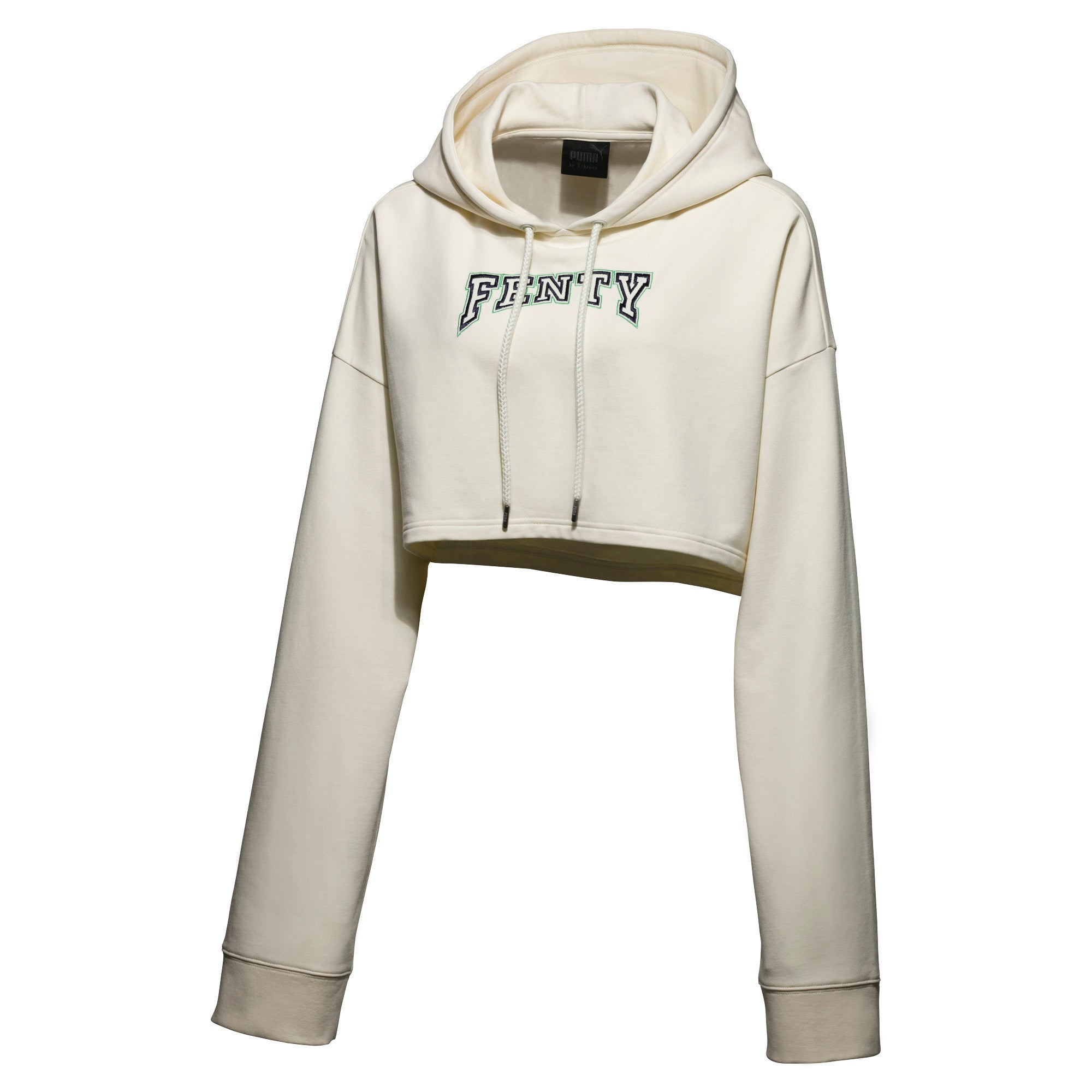 [575836-01] Womens Puma x Fenty by Rihanna Hooded Longsleeve Cropped Sweatshirt