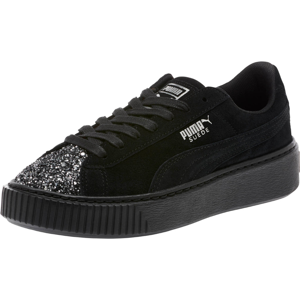 [365866-01] Womens Suede Platform Crushed Gem