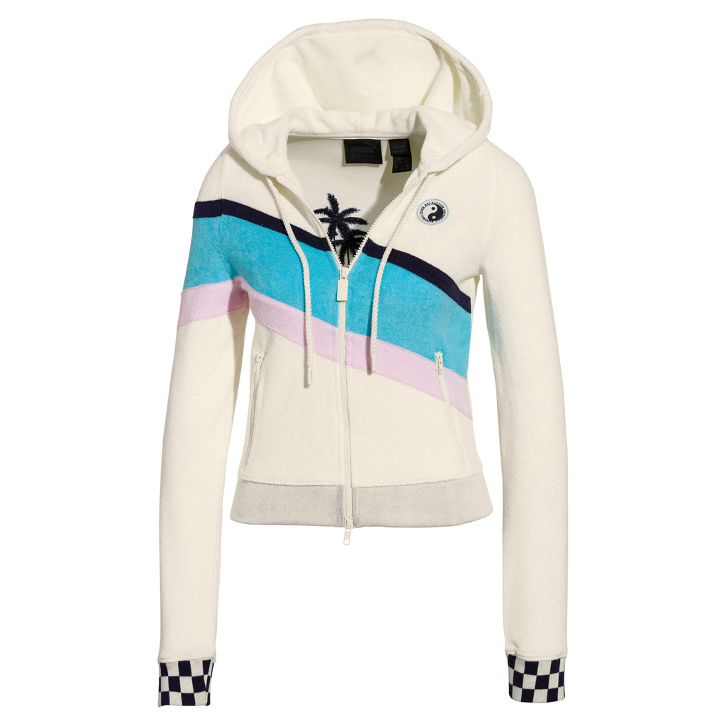 [577320-01] Womens Puma x Fenty by Rihanna Terrycloth Zip-Up Racing Jacket