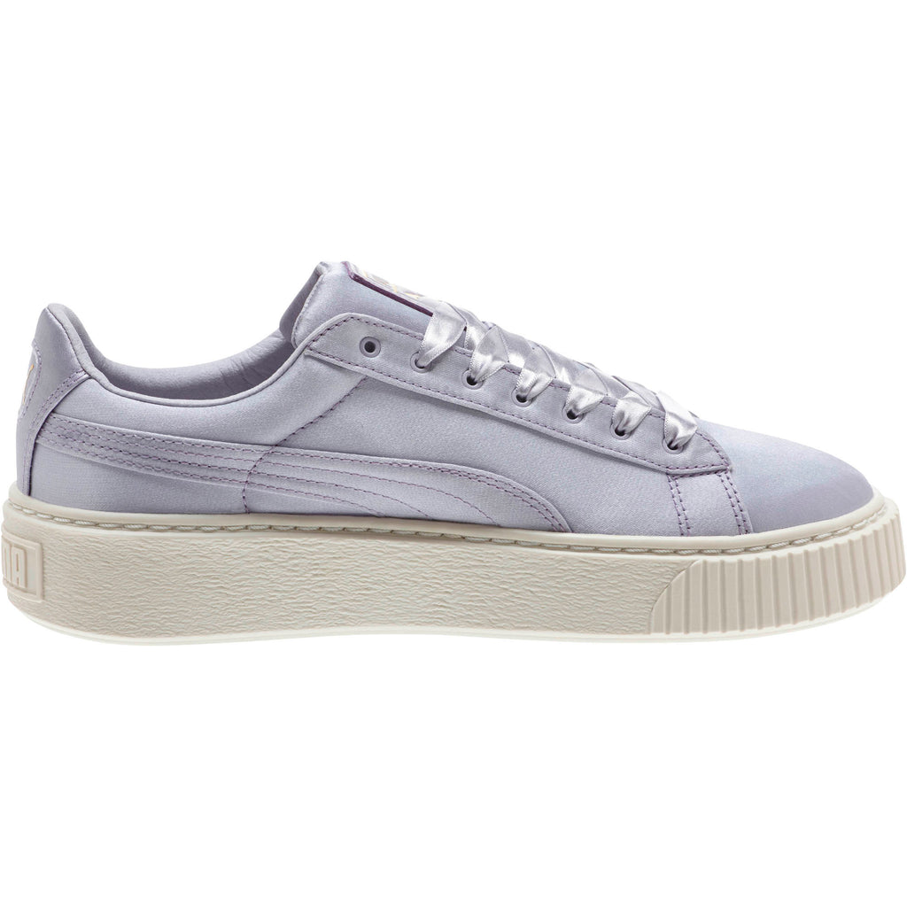 [365719-02] Womens Puma Basket Platform Satin