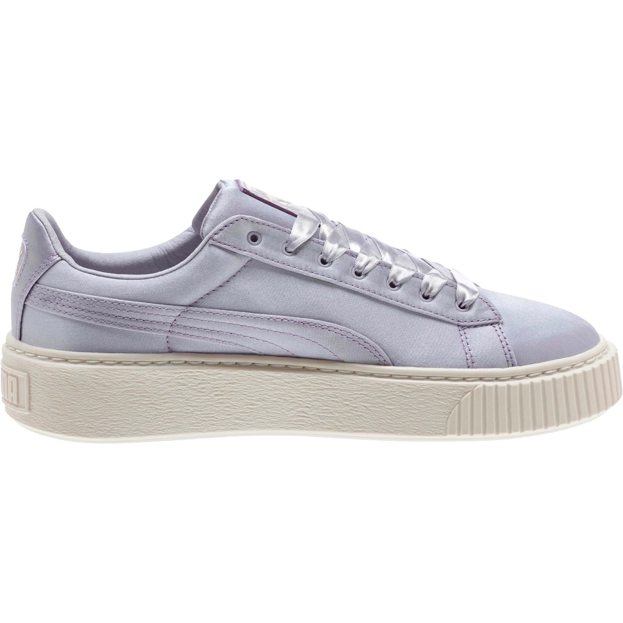 [365719-02] Womens Puma Basket Platform Satin