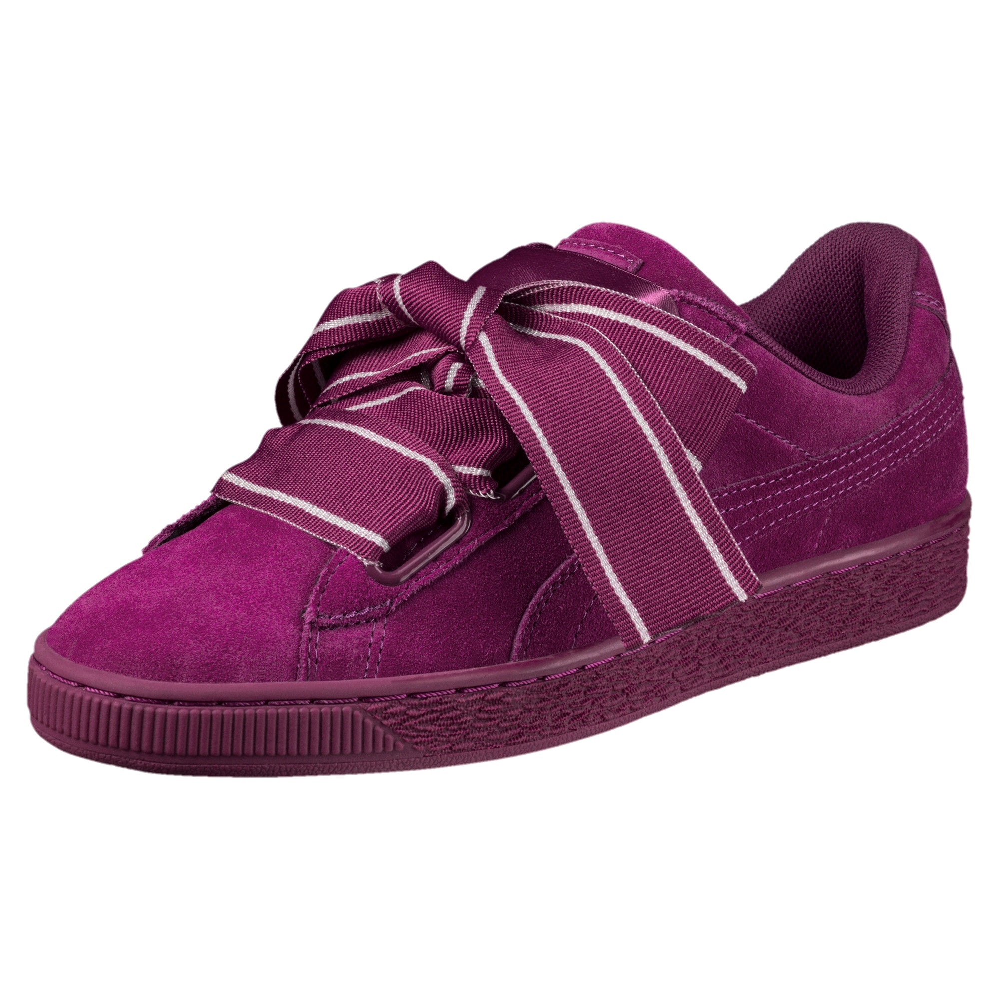 [364084-02] Womens Suede Heart Satin Ii