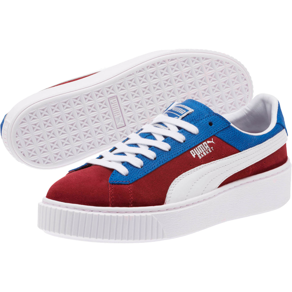 [365709-01] Womens Basket Platform Color Blocked