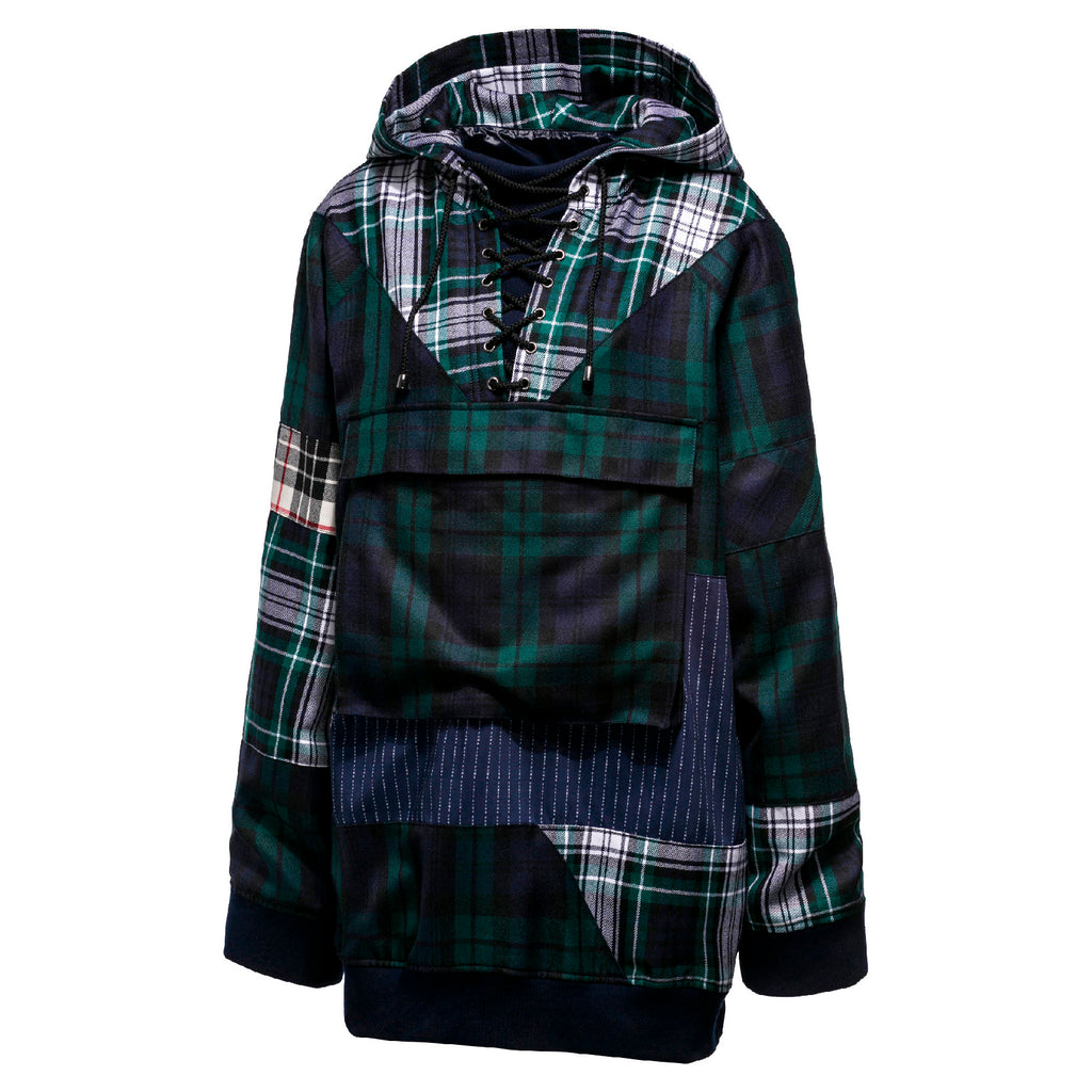 [575841-01] Womens Puma x Fenty by Rihanna Plaid Patched Hood Pullover